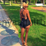 Sexy Photos of Huddah Monroe booty shorts